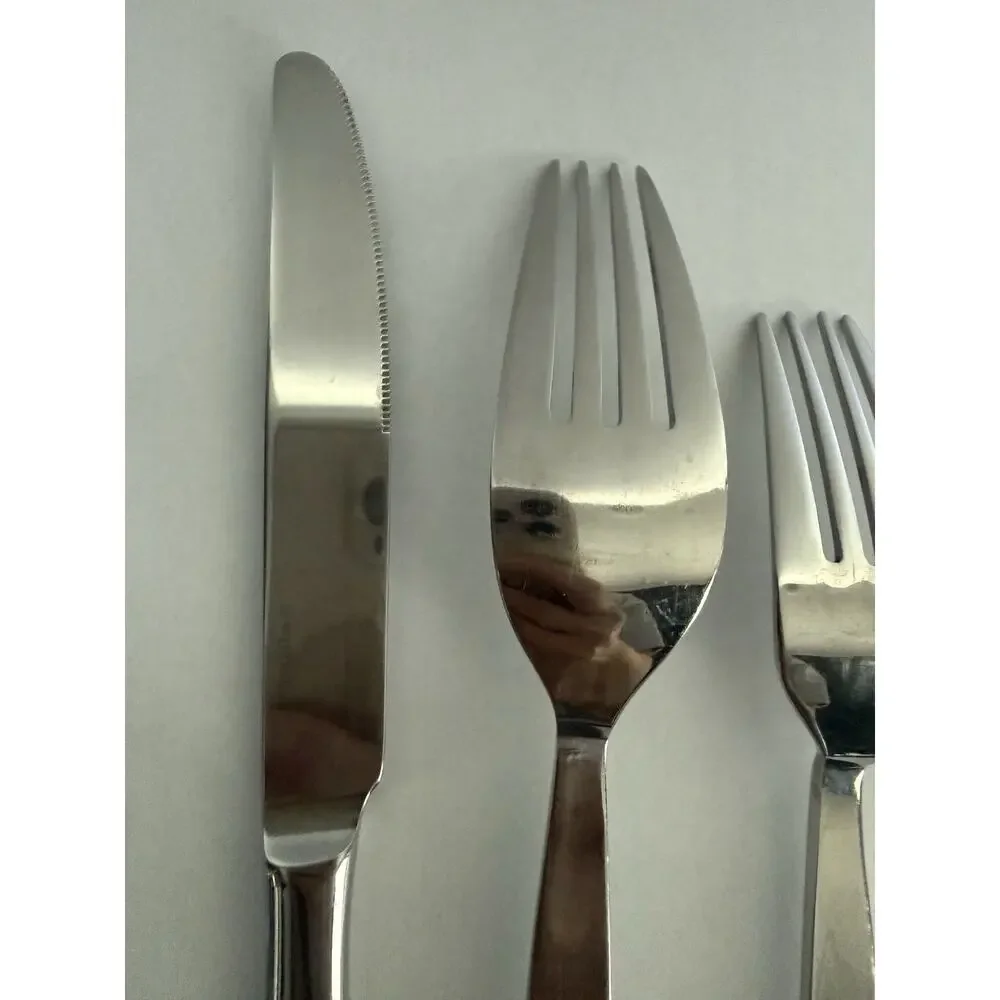 Oneida Baguette Glossy Stainless 3 Pc Place Setting Dinner Salad Fork Knife